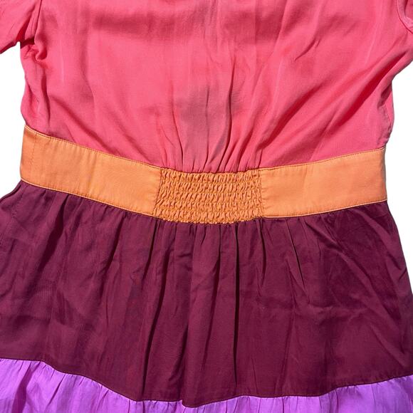 Marine Layer Maeve Colorblock Maxi Dress Multicolor TENCEL Pockets - Size XS - Picture 9 of 14